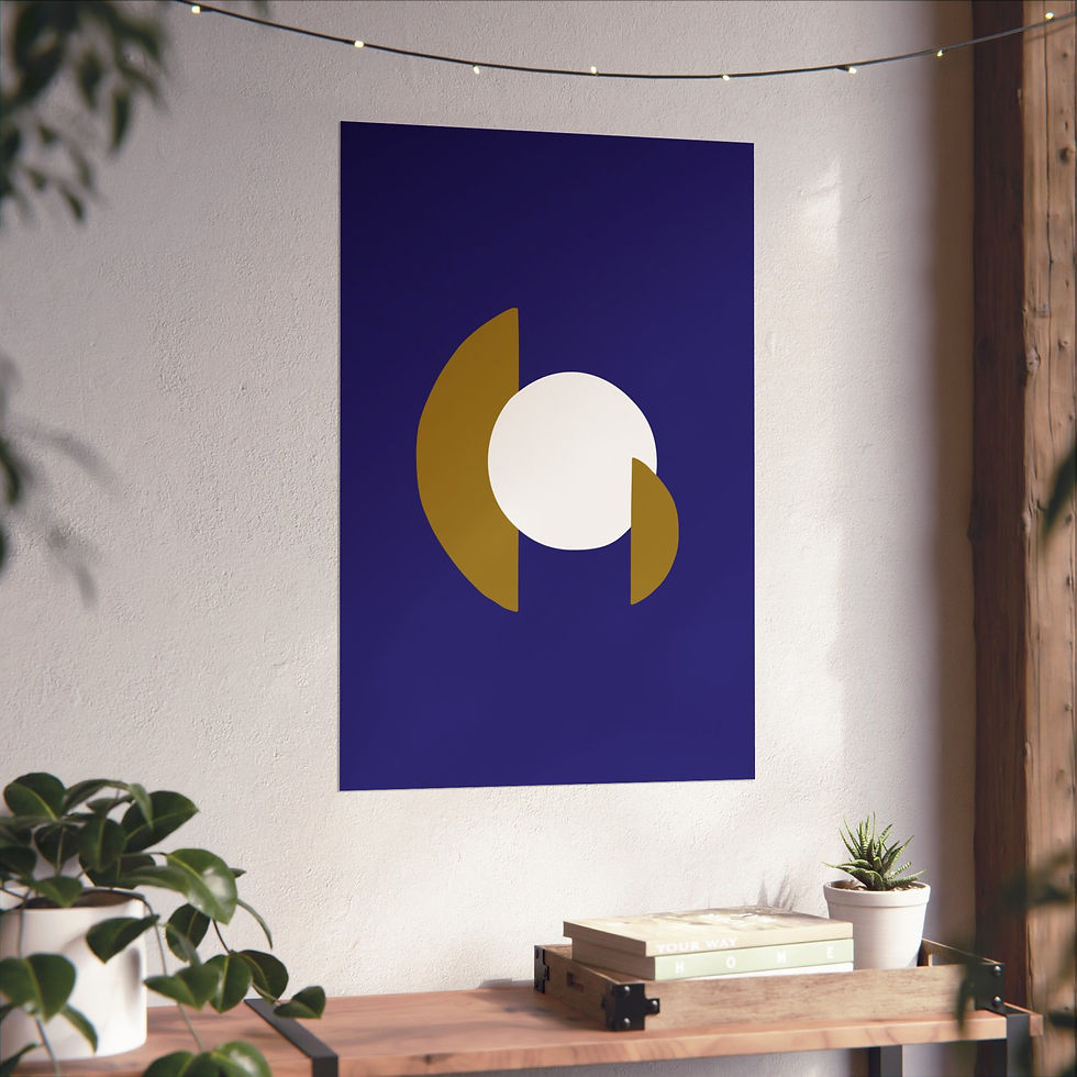 Thumbnail: Modern Geometric 30 Matte Poster - Baltimore Ravens - Away