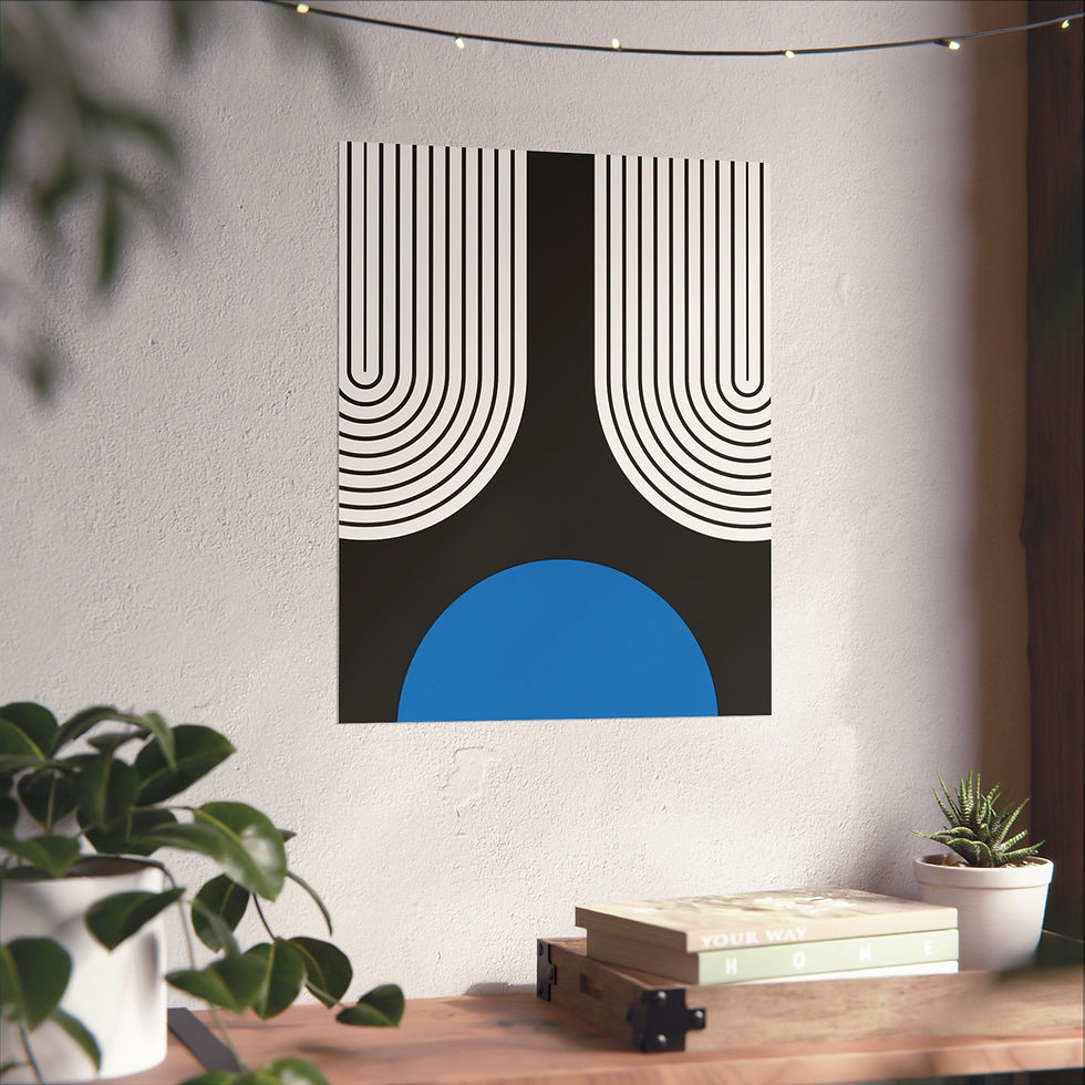 Thumbnail: Modern Geometric 11 Matte Poster - Orlando Magic - Alt