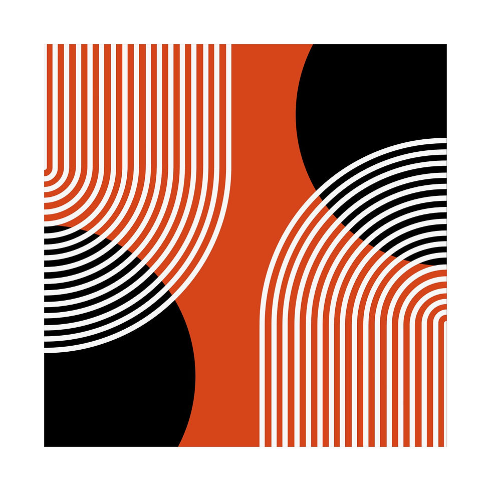 Thumbnail: Modern Geometric 25 Matte Poster - Baltimore Orioles - Alt