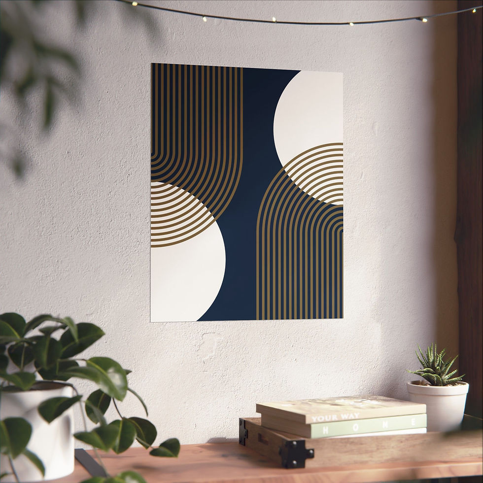 Thumbnail: Geometric 25 Matte Poster - New Orleans Pelicans - Away