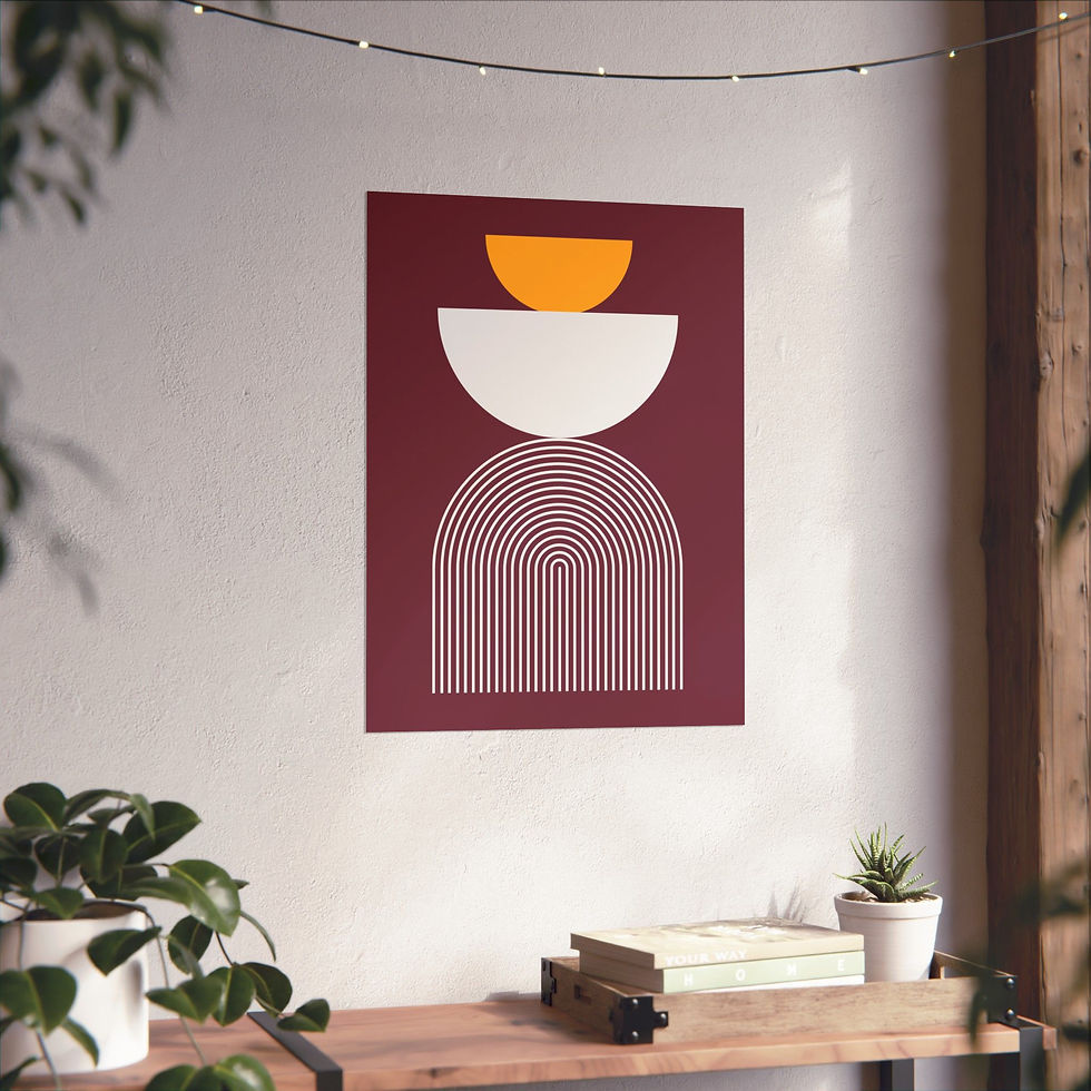 Thumbnail: Geometric 24 Matte Poster - Washington Commanders - Away