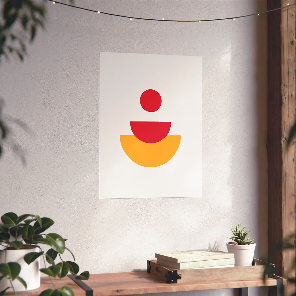 Thumbnail: Modern Geometric 28 Matte Poster - Kansas City Chiefs - Home