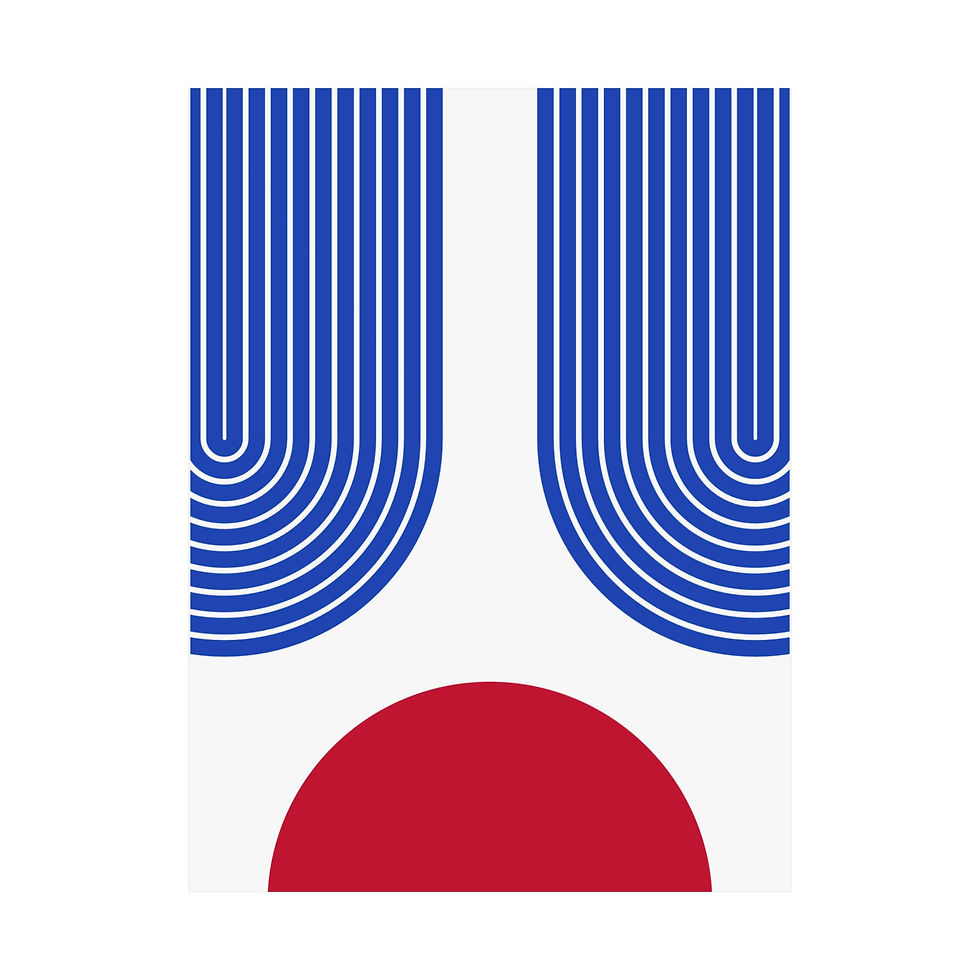 Thumbnail: Geometric 11 Matte Poster - Detroit Pistons - Home