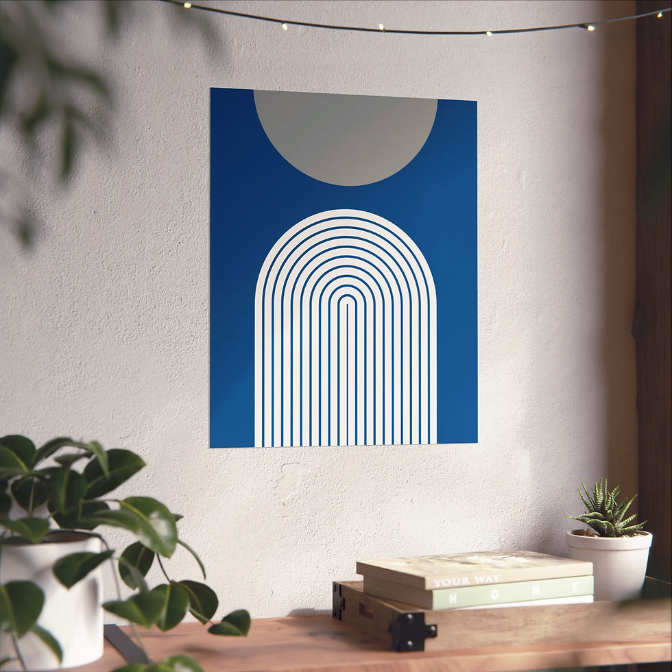 Thumbnail: Modern Geometric 09 Matte Poster - Los Angeles Dodgers - Away