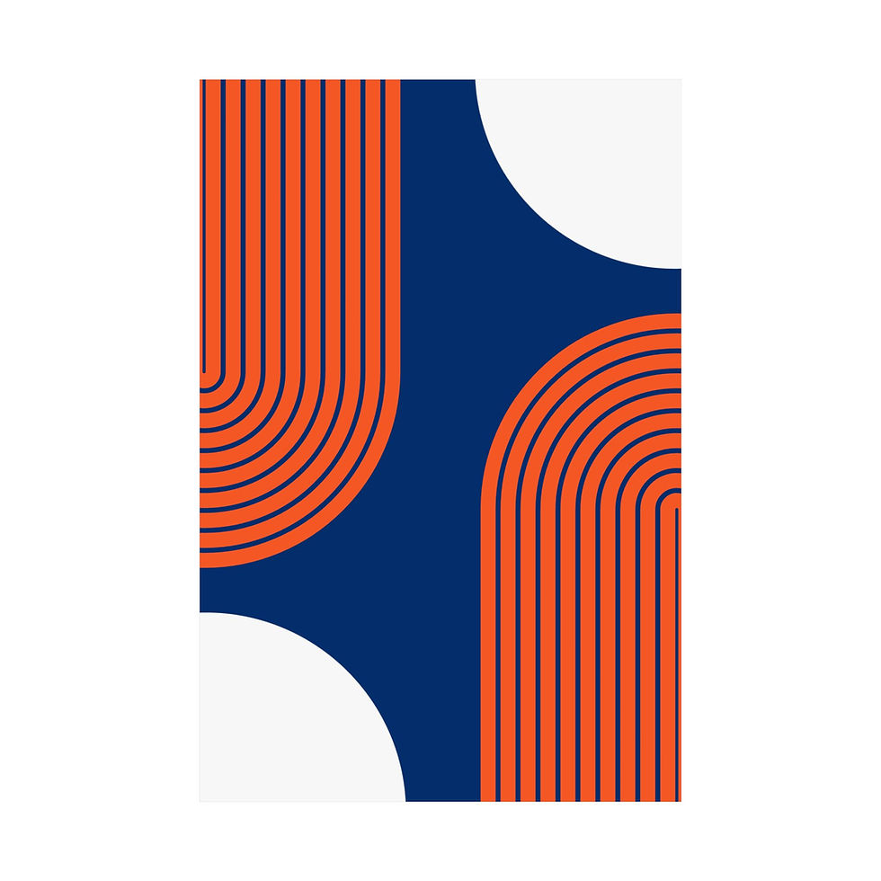 Thumbnail: Modern Geometric 10 Matte Poster - New York Mets - Away