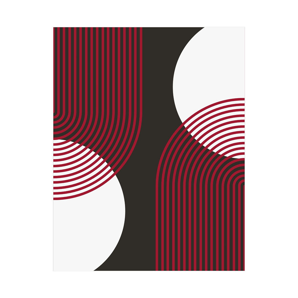 Geometric 25 Matte Poster - Tampa Bay Buccaneers - Alt