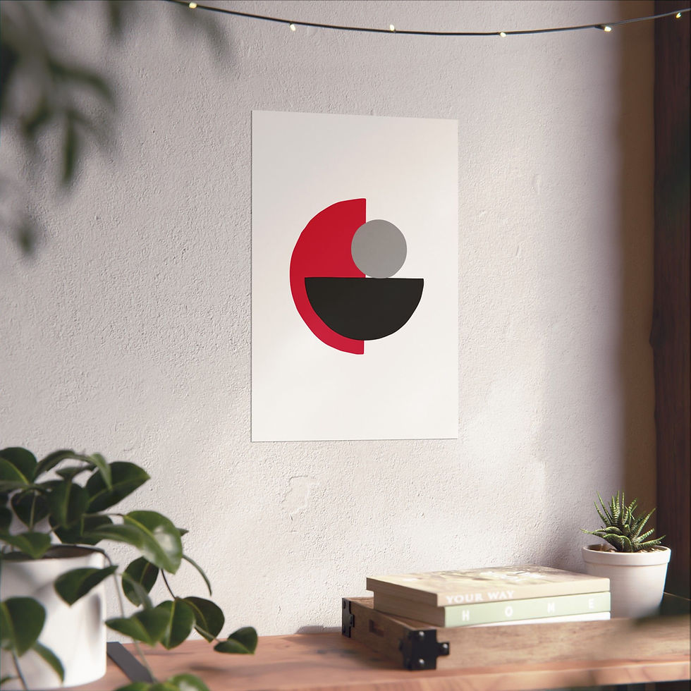 Thumbnail: Geometric 31 Matte Poster -Toronto Raptors - Home