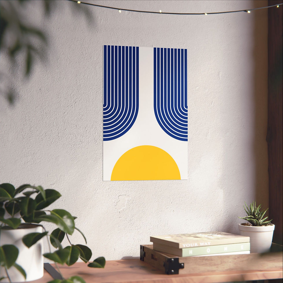 Thumbnail: Modern Geometric 11 Matte Poster - Los Angeles Rams - Home