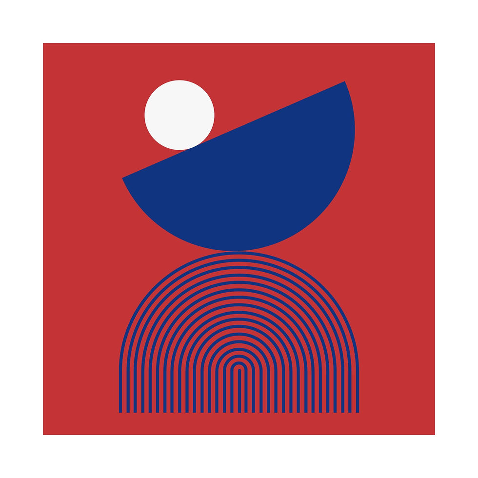 Thumbnail: Modern Geometric 26 Matte Poster - Chicago Cubs - Alt