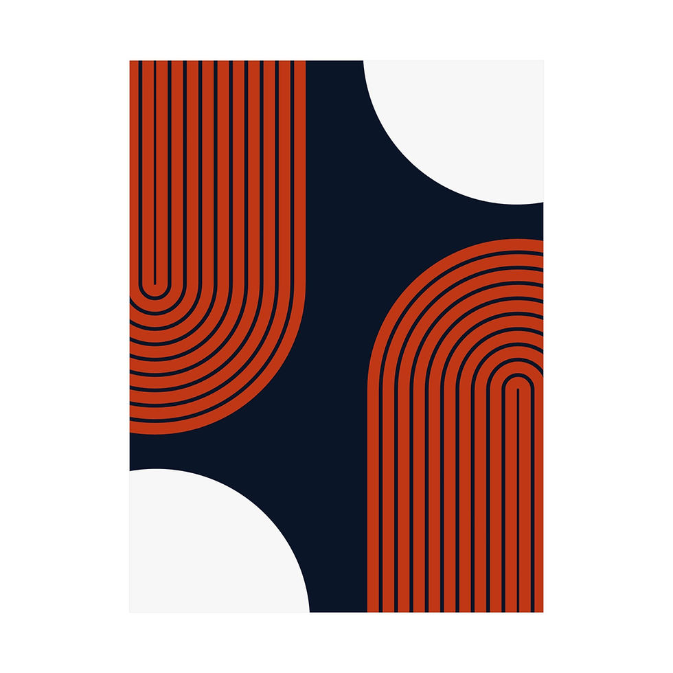 Thumbnail: Geometric 10 Matte Poster - Chicago Bears - Away