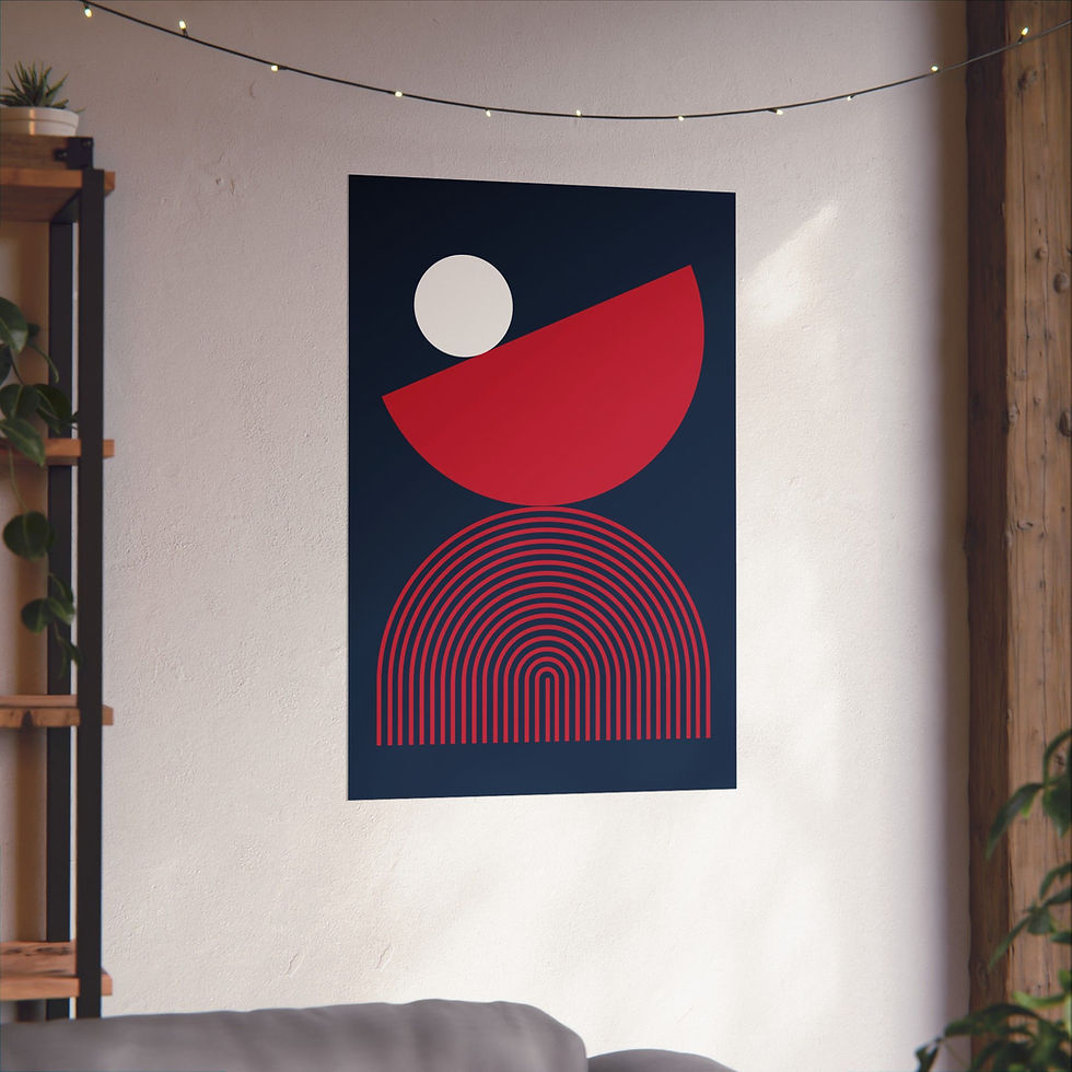 Thumbnail: Geometric 26 Matte Poster - St. Louis Cardinals - Alt