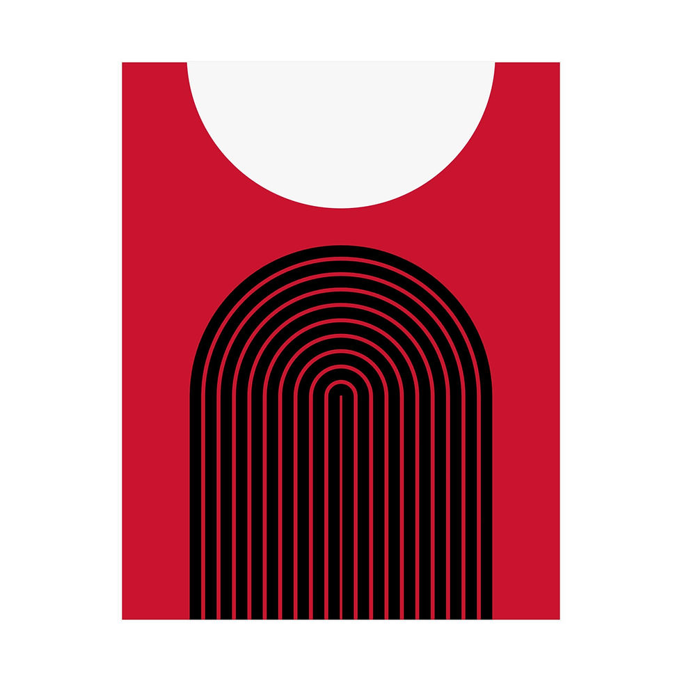 Geometric 09 Matte Poster - Portland Trailblazers - Alt
