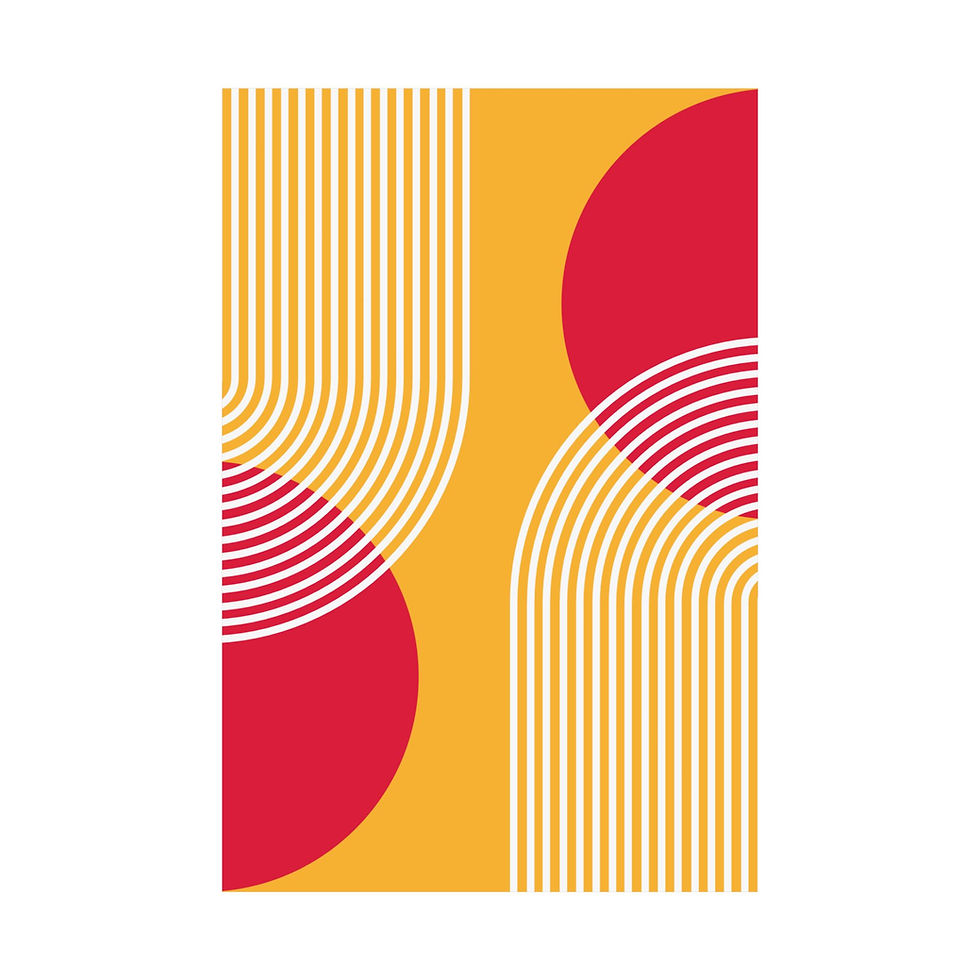Thumbnail: Modern Geometric 25 Matte Poster - Kansas City Chiefs - Alt