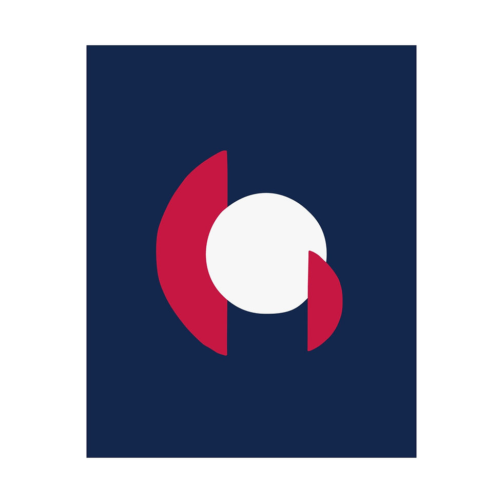 Thumbnail: Modern Geometric 30 Matte Poster - Atlanta Braves - Away