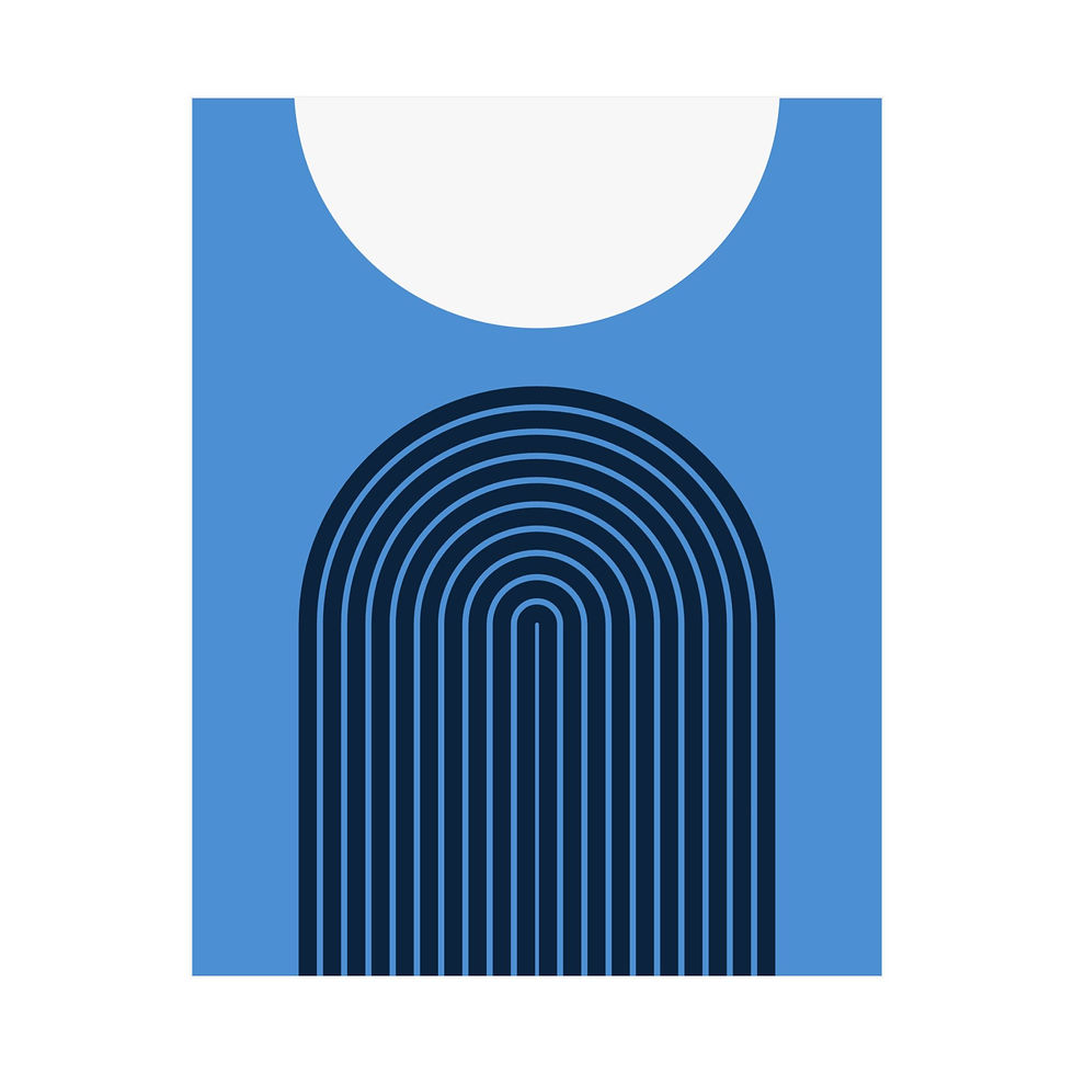 Geometric 09 Matte Poster - Tennessee Titans - Alt