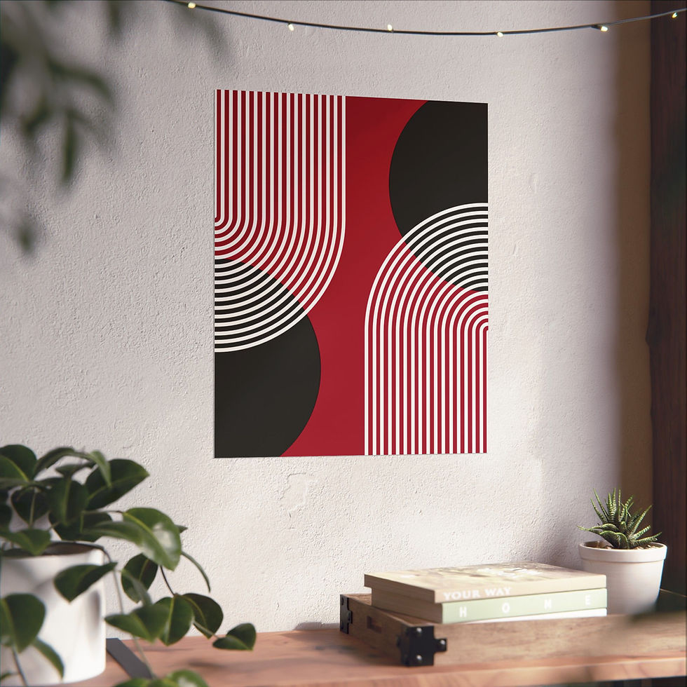Thumbnail: Geometric 25 Matte Poster - Atlanta Falcons - Alt