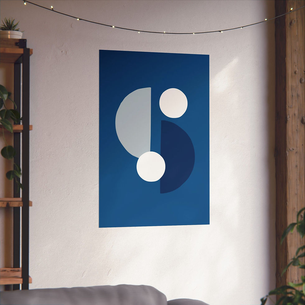 Thumbnail: Modern Geometric 29 Matte Poster - Dallas Mavericks - Away