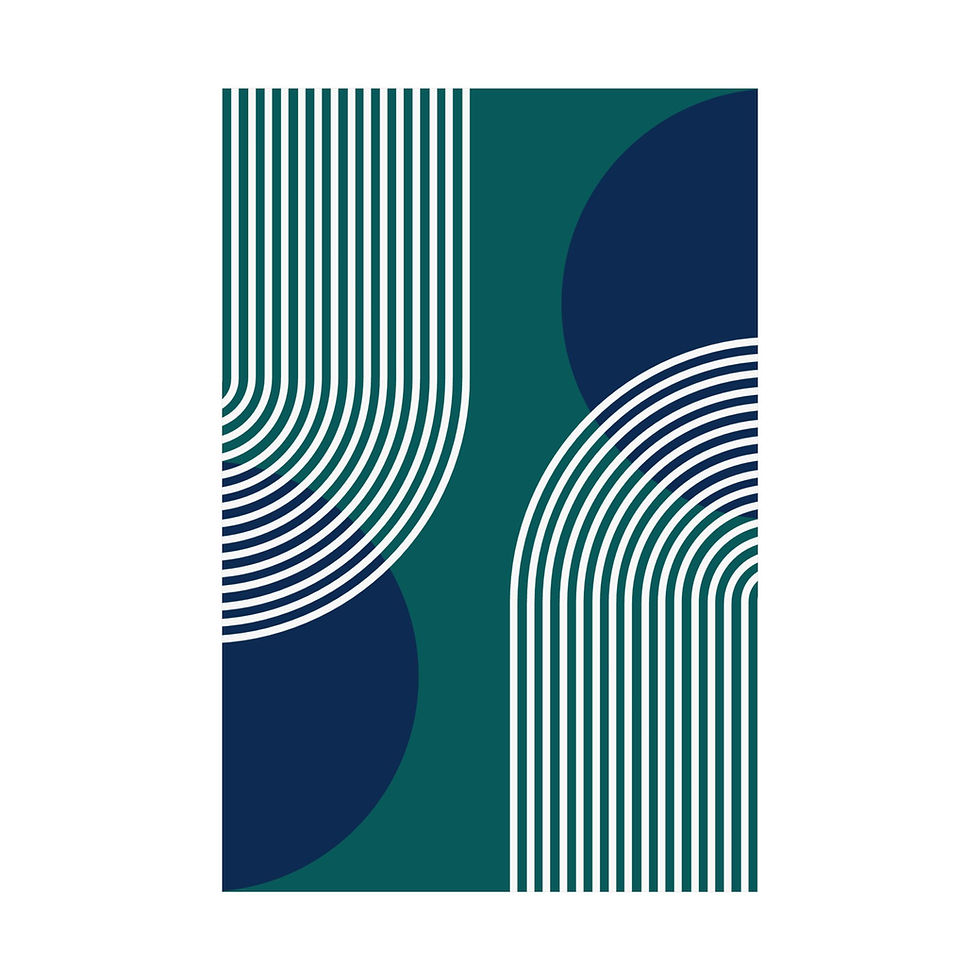 Thumbnail: Modern Geometric 25 Matte Poster - Seattle Mariners - Alt