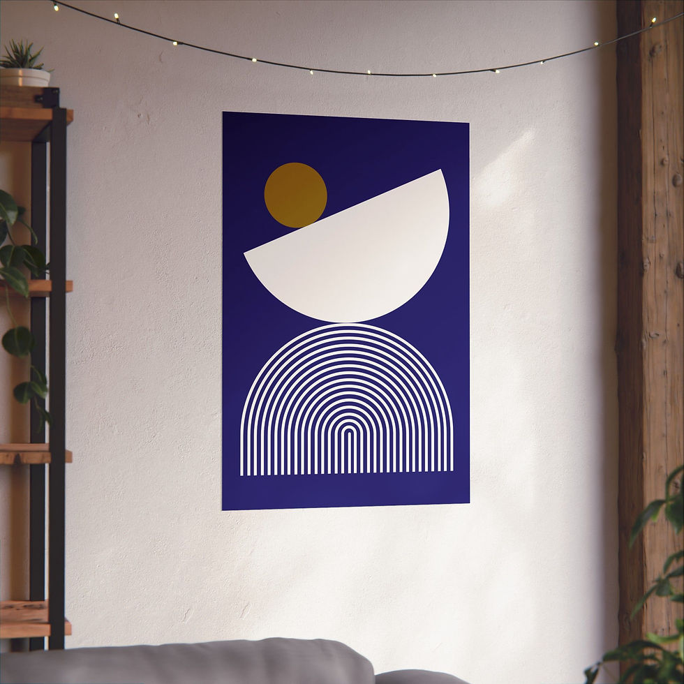 Thumbnail: Modern Geometric 26 Matte Poster - Baltimore Ravens - Away