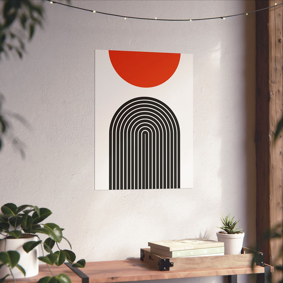 Thumbnail: Modern Geometric 09 Matte Poster - Baltimore Orioles - Home