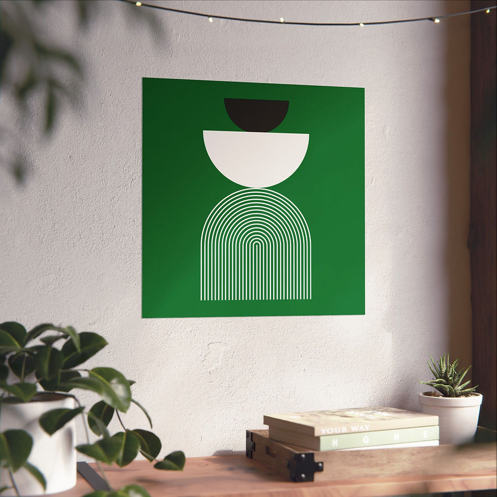 Thumbnail: Modern Geometric 24 Matte Poster - Boston Celtics - Away