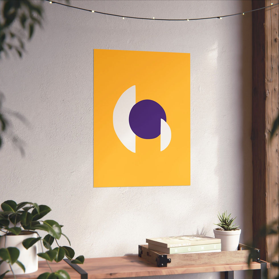 Thumbnail: Modern Geometric 30 Matte Poster - Minnesota Vikings - Alt