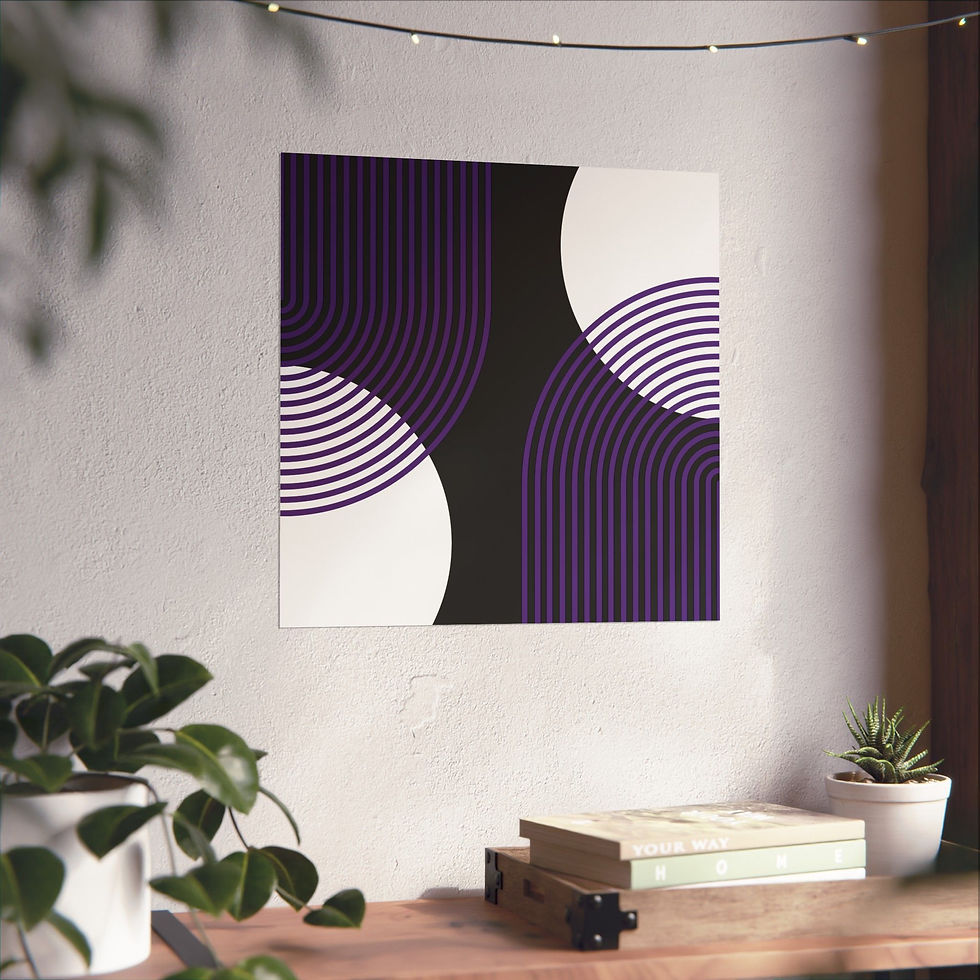 Thumbnail: Geometric 25 Matte Poster - Sacramento Kings - Away