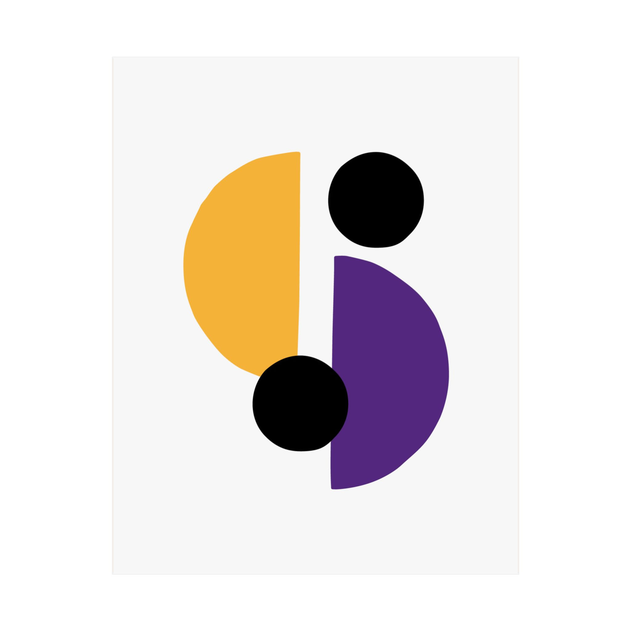 Modern Geometric 29 Matte Poster - Los Angeles Lakers - Home