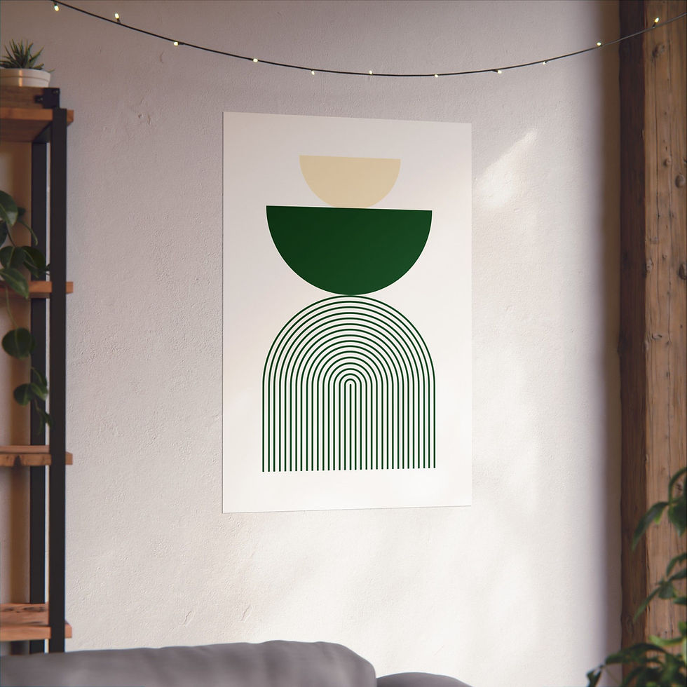 Thumbnail: Modern Geometric 24 Matte Poster - Milwaukee Bucks - Home