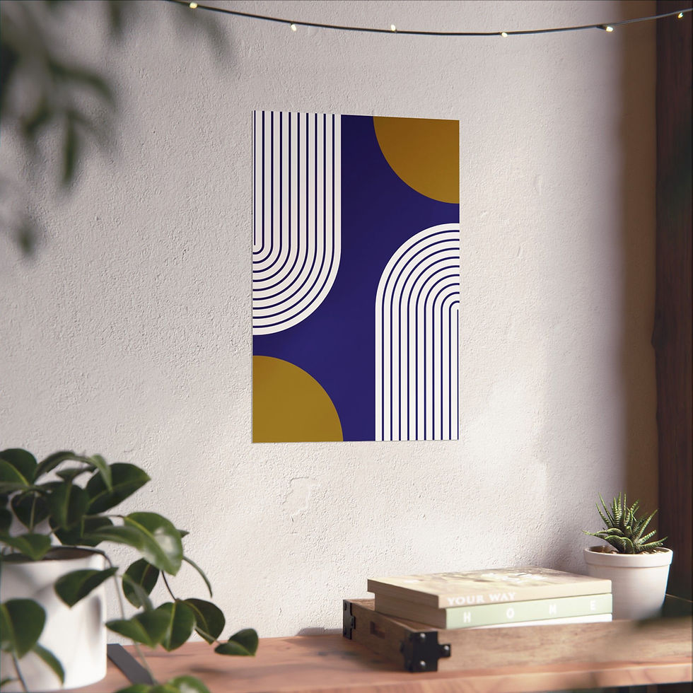 Thumbnail: Modern Geometric 10 Matte Poster - Baltimore Ravens - Away