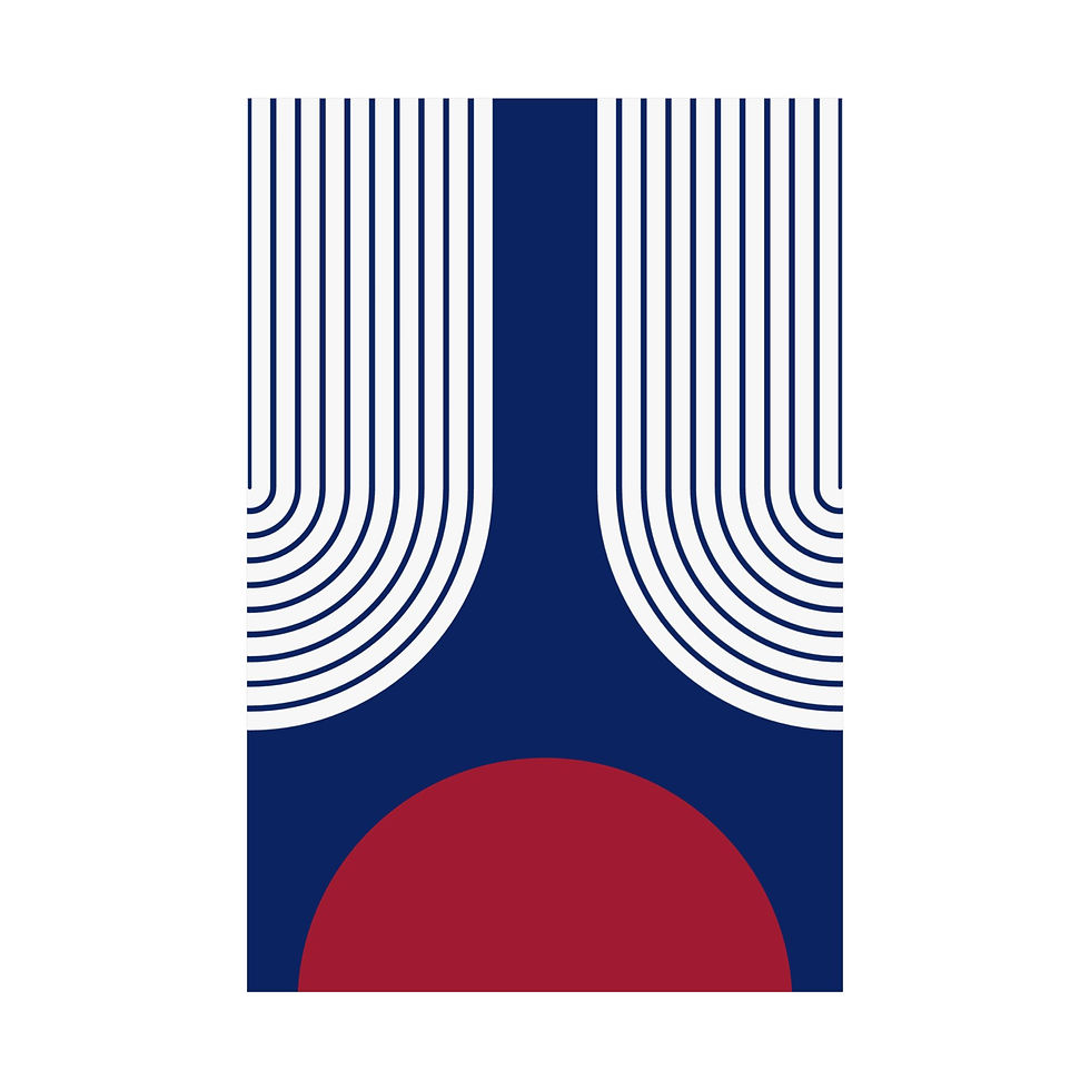 Thumbnail: Modern Geometric 11 Matte Poster - New York Giants - Away