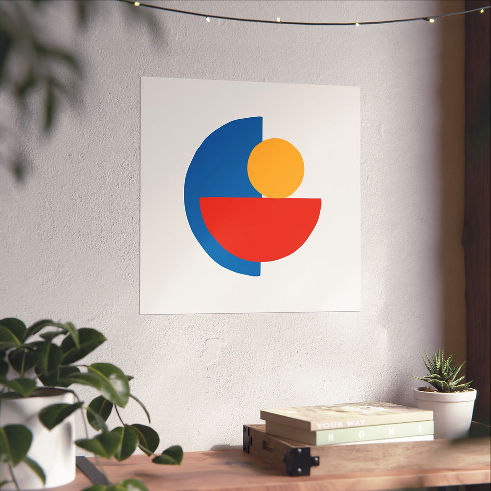 Thumbnail: Modern Geometric 31 Matte Poster - Oklahoma City Thunder - Home