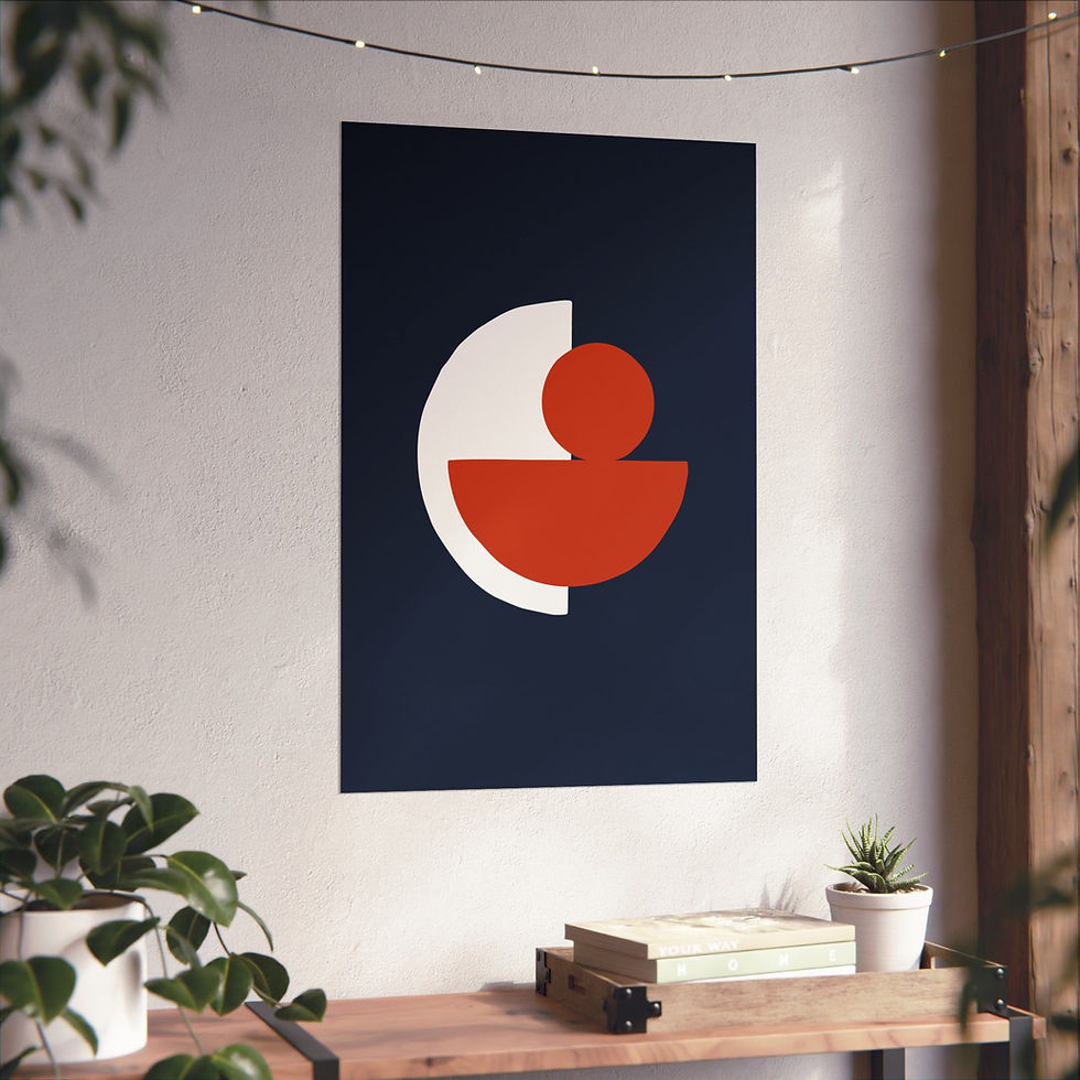 Thumbnail: Geometric 31 Matte Poster - Chicago Bears - Away