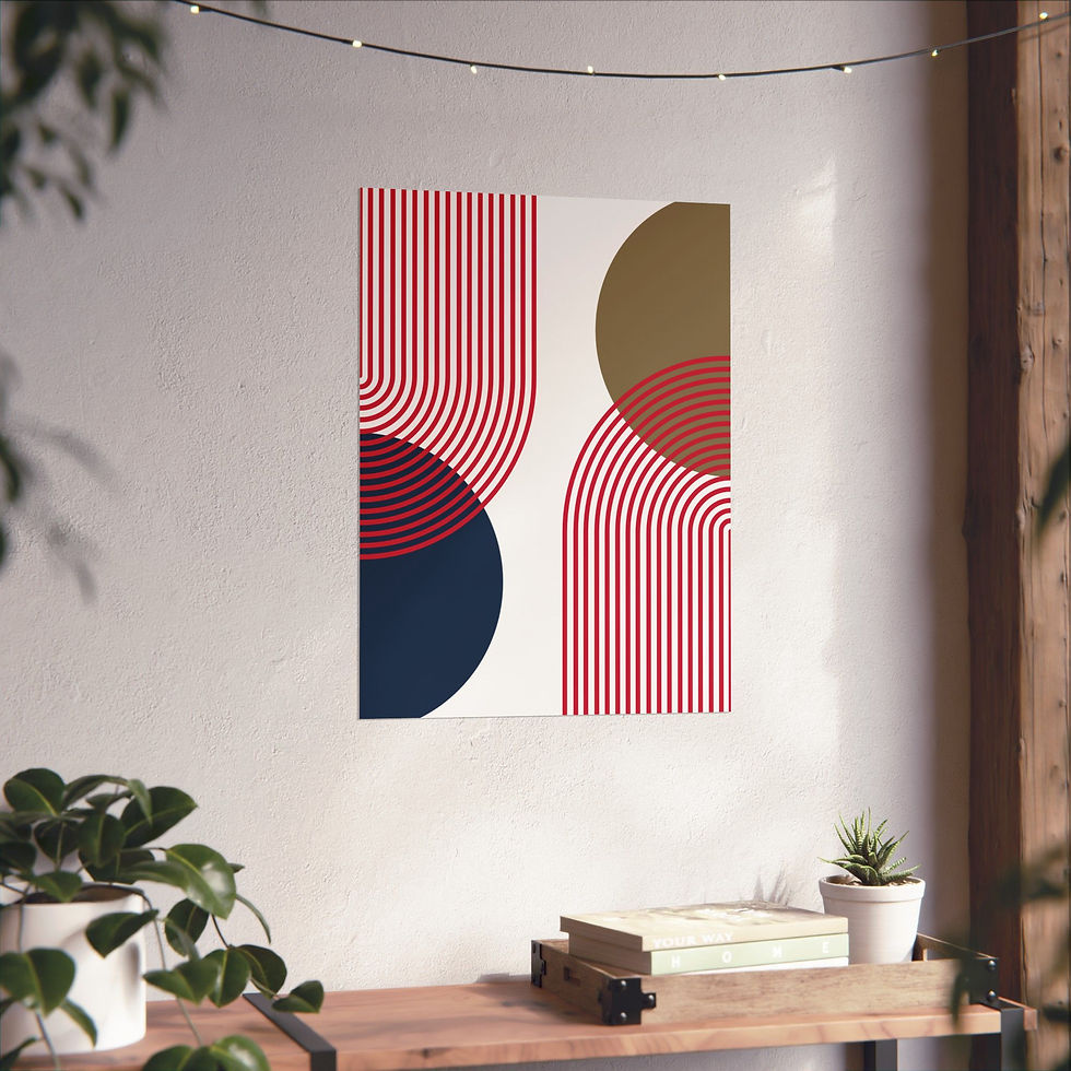 Thumbnail: Geometric 25 Matte Poster - New Orleans Pelicans - Home