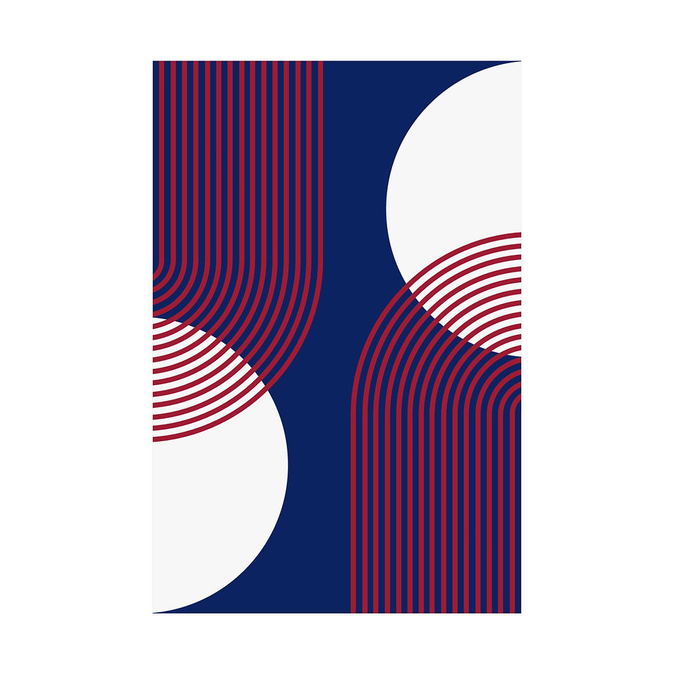 Thumbnail: Modern Geometric 25 Matte Poster - New York Giants - Away