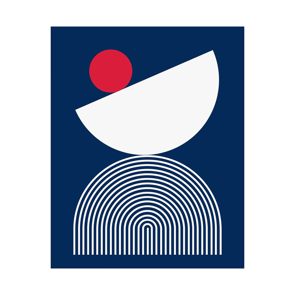 Thumbnail: Geometric 26 Matte Poster - Washington Wizards - Alt