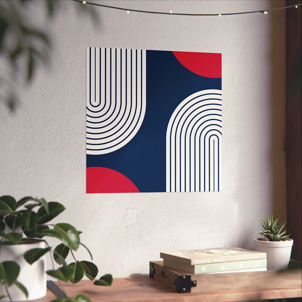 Thumbnail: Geometric 10 Matte Poster - Minnesota Twins - Away