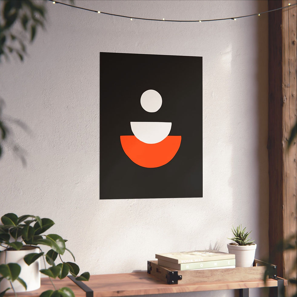 Thumbnail: Modern Geometric 28 Matte Poster - San Francisco Giants - Away