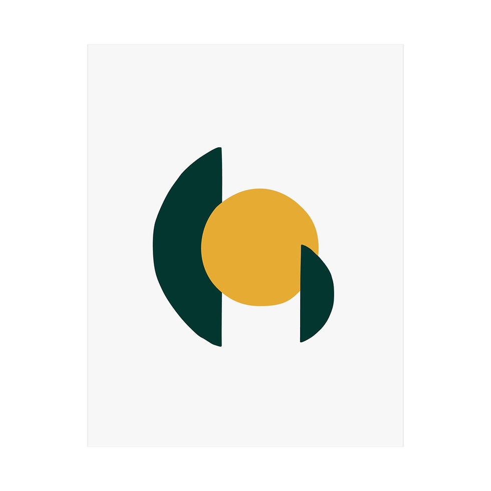 Modern Geometric 30 Matte Poster - Oakland A's - Home