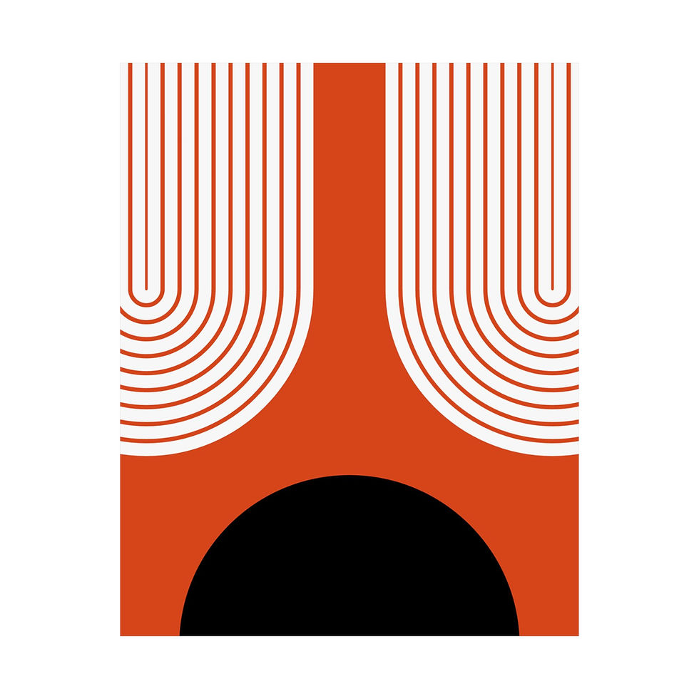 Thumbnail: Modern Geometric 11 Matte Poster - Baltimore Orioles - Alt