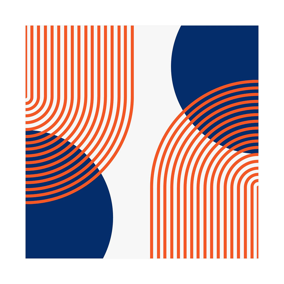 Thumbnail: Modern Geometric 25 Matte Poster - New York Mets - Home