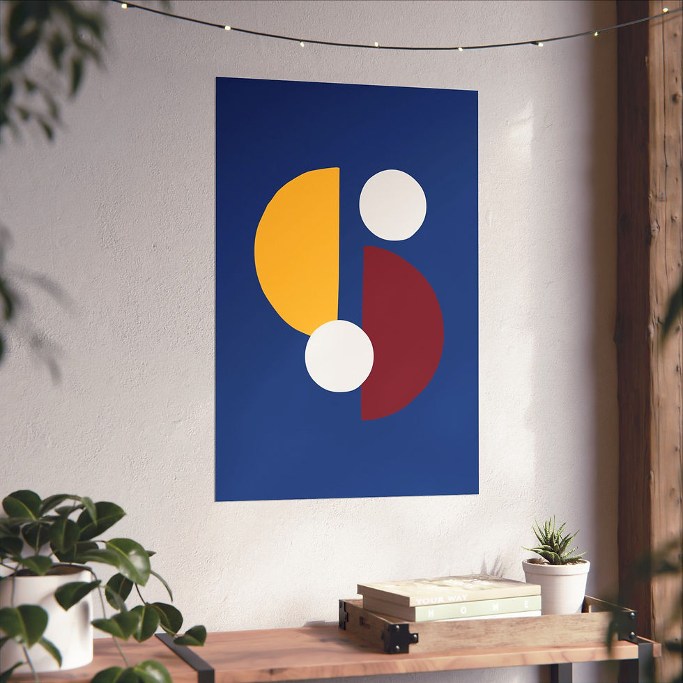 Thumbnail: Modern Geometric 29 Matte Poster - Denver Nuggets - Alt