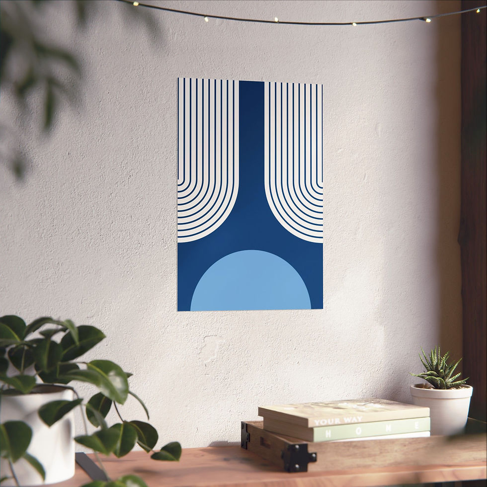 Thumbnail: Modern Geometric 11 Matte Poster - Kansas City Royals - Away