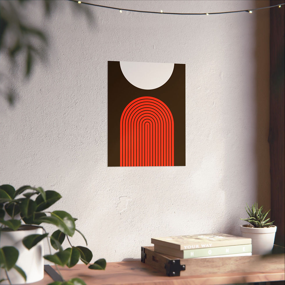 Thumbnail: Geometric 09 Matte Poster - Cleveland Browns - Away