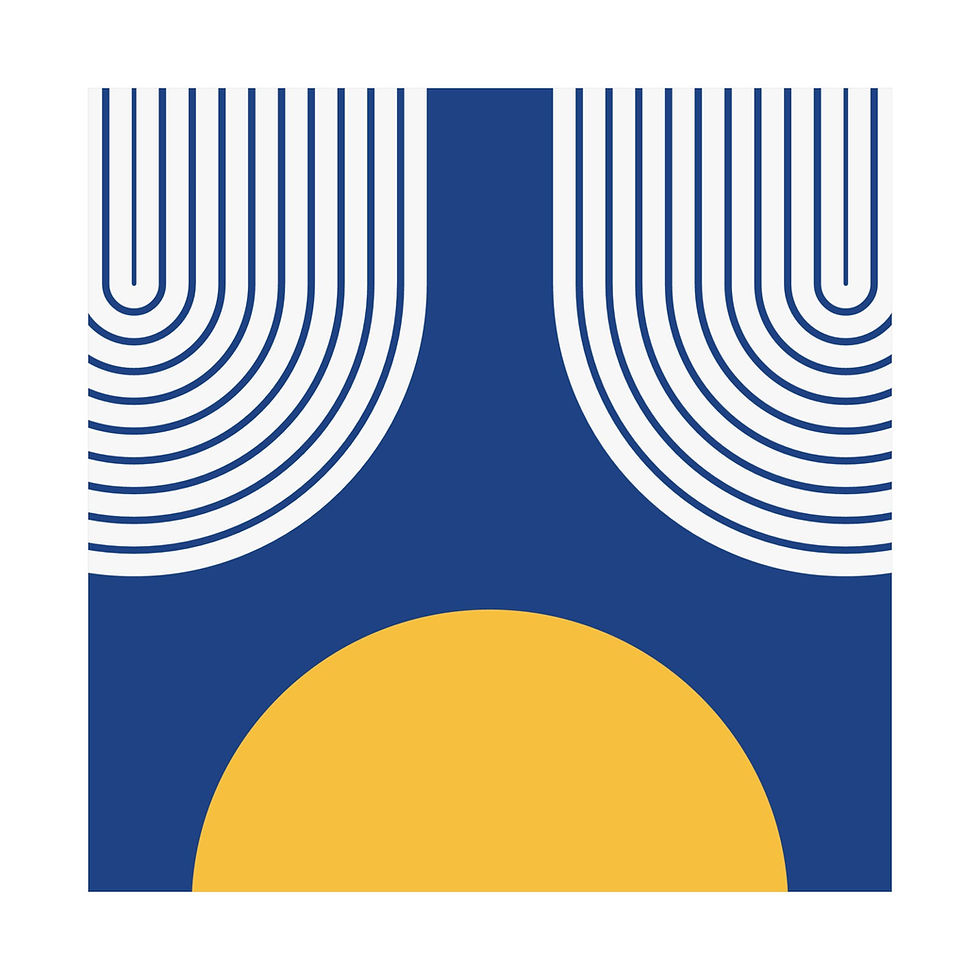 Thumbnail: Modern Geometric 11 Matte Poster - Golden State Warriors - Away