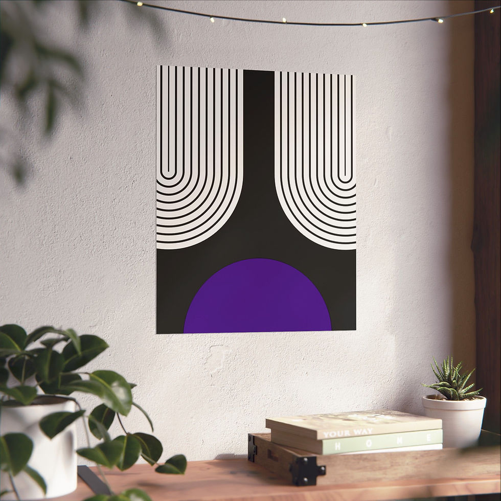 Thumbnail: Geometric 11 Matte Poster - Utah Jazz - Alt