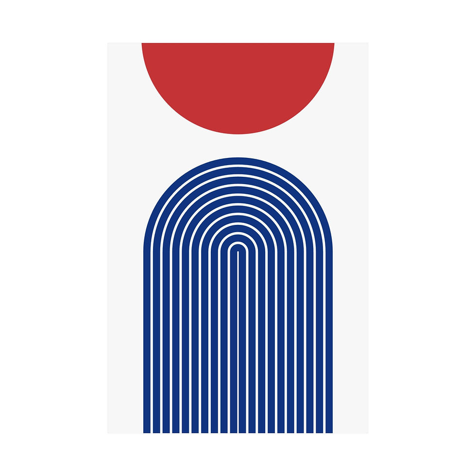 Thumbnail: Modern Geometric 09 Matte Poster - Chicago Cubs - Home