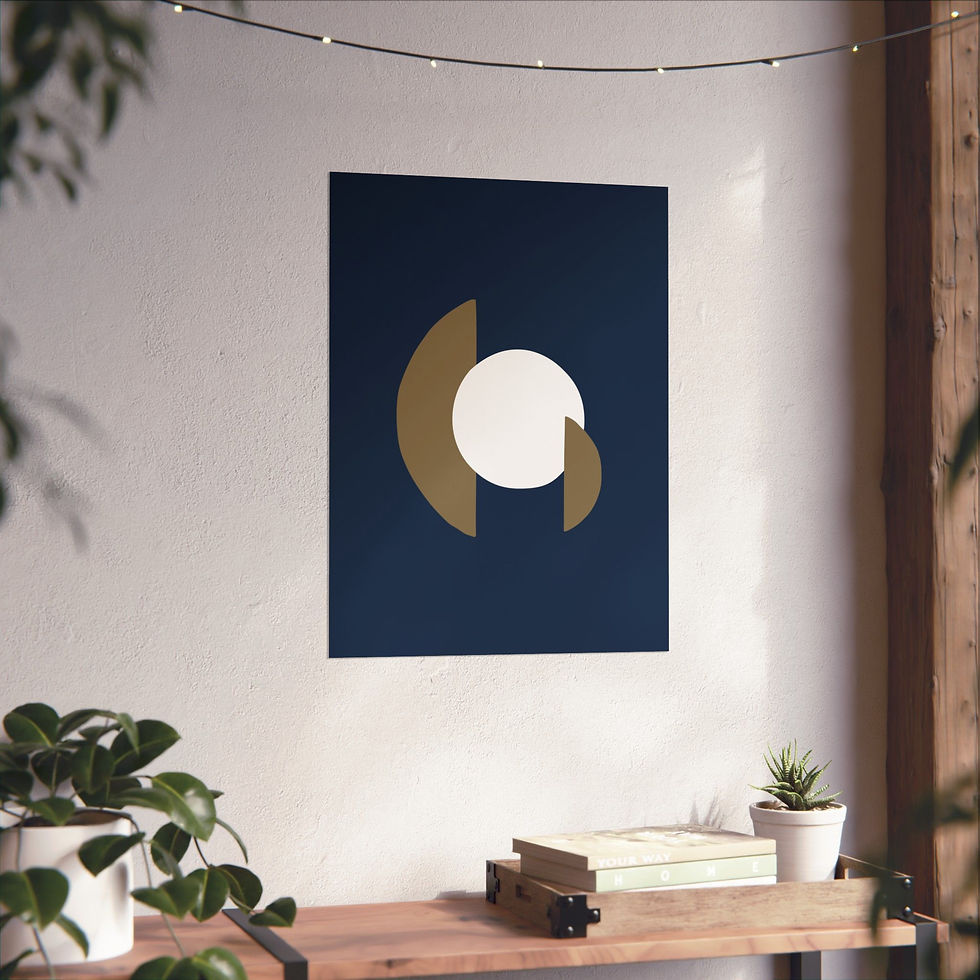 Thumbnail: Geometric 30 Matte Poster - New Orleans Pelicans - Away