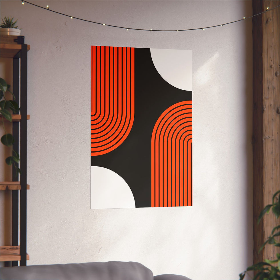 Thumbnail: Modern Geometric 10 Matte Poster - San Francisco Giants - Away