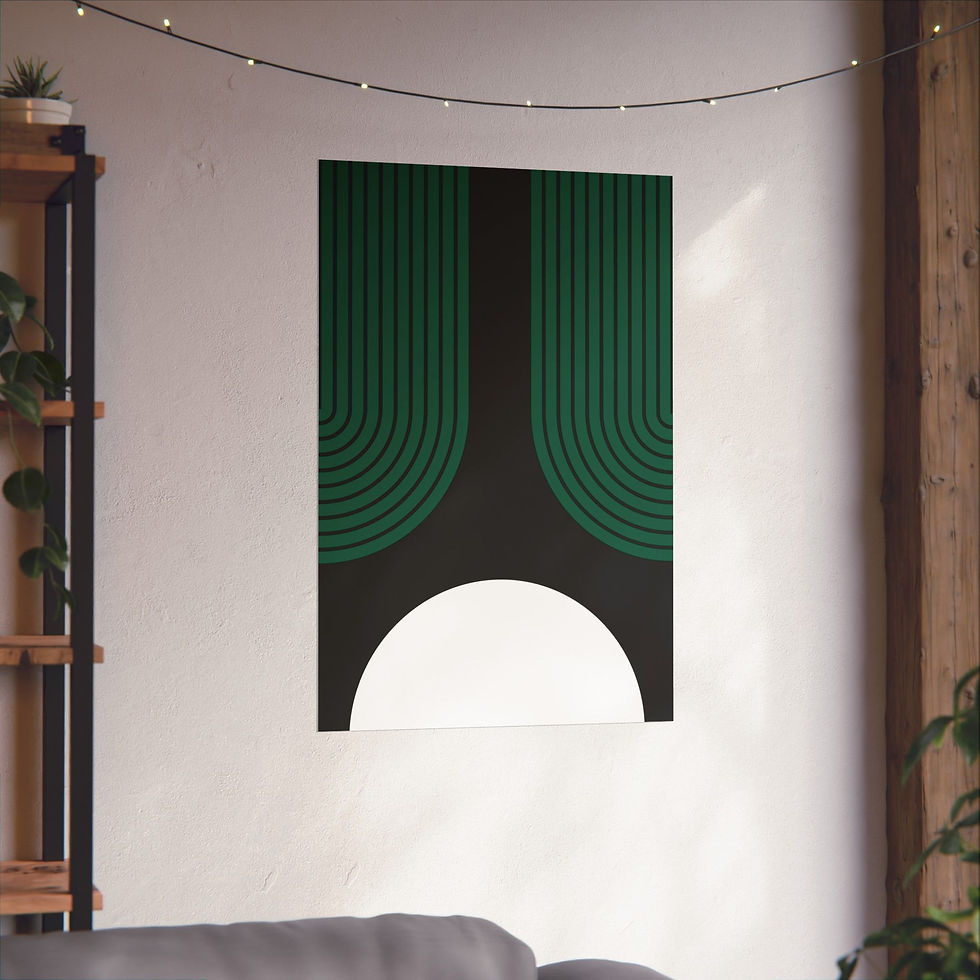 Thumbnail: Modern Geometric 11 Matte Poster - New York Jets - Alt